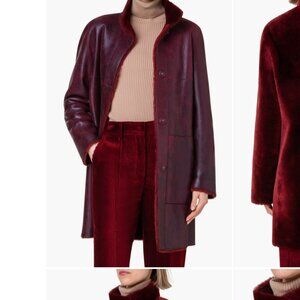 Burberry Prorsum Leather Faux Fur Coat Size: M | US8, IT42